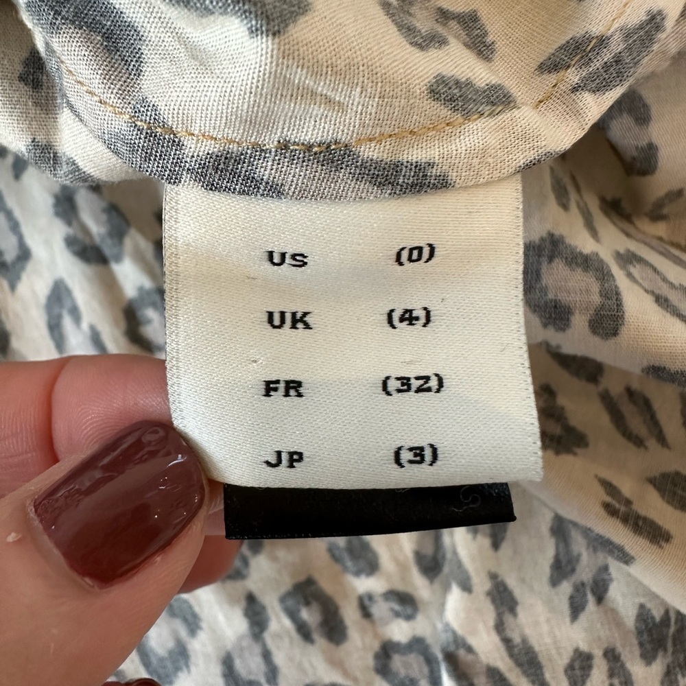 Adam Lippes Leopard Print Poplin Trapeze Top - Picture 11 of 11